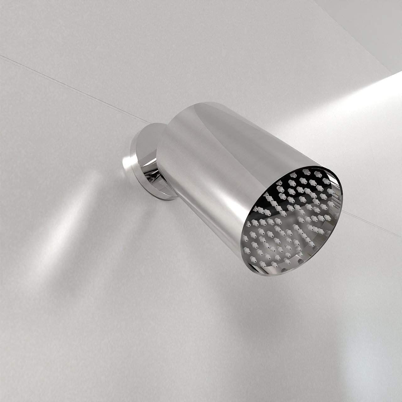 Blaufoss Luxor 90 Tête de douche rond 14 x 9 cm avec support mural chrome