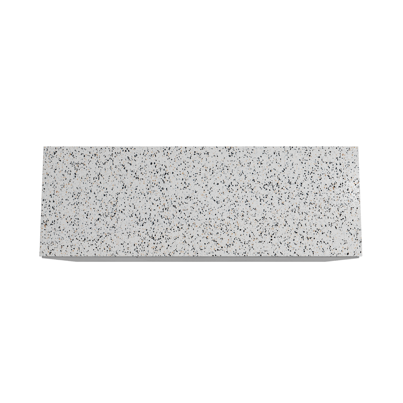 Storke Edge staand badmeubel 150 x 52 cm beton donkergrijs met Tavola enkel of dubbel wastafelblad in mat wit/zwart terrazzo