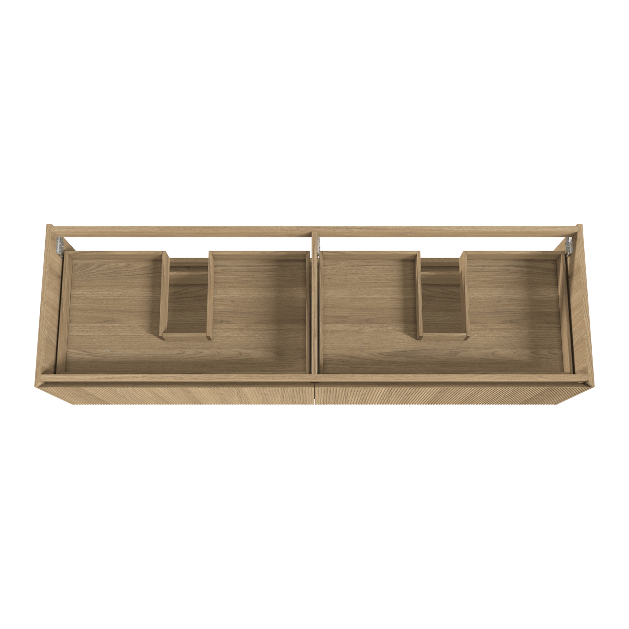 Balmani Fila meuble sous-lavabo suspendu 180 x 55 cm placage chêne naturel 4 tiroirs