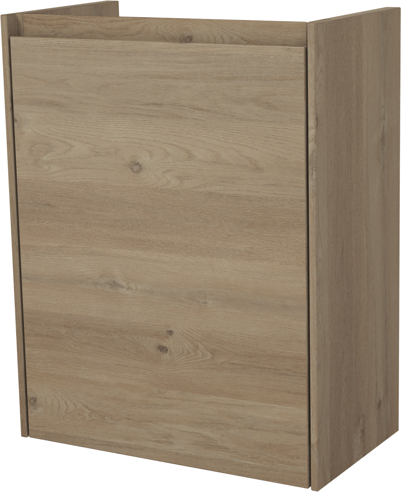 Storke Edge meuble wc suspendu 40 x 22 cm chêne brut avec Fina plan vasque en quartz mat