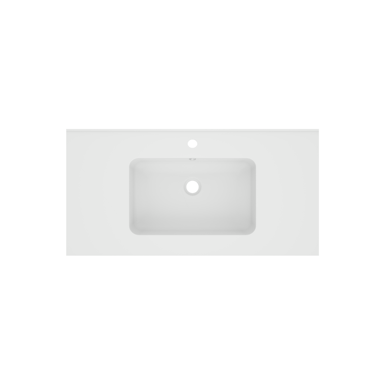 Linie Vano Einzelwaschtisch matter Marmorkomposit 90 x 46 cm