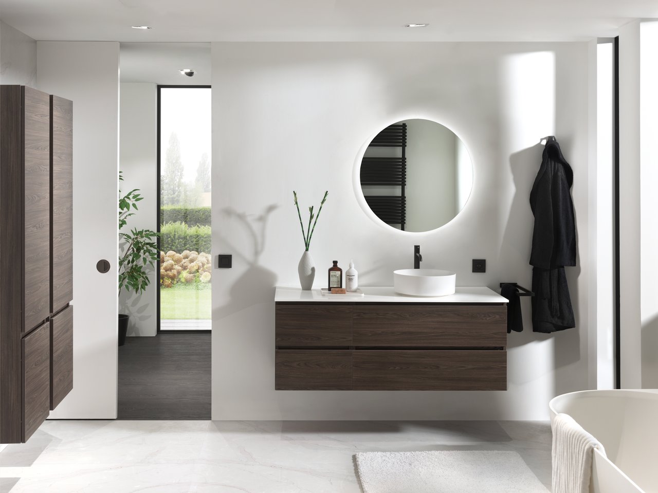 Balmani Giro miroir rond lumineux et anti-buée Ø 75 cm