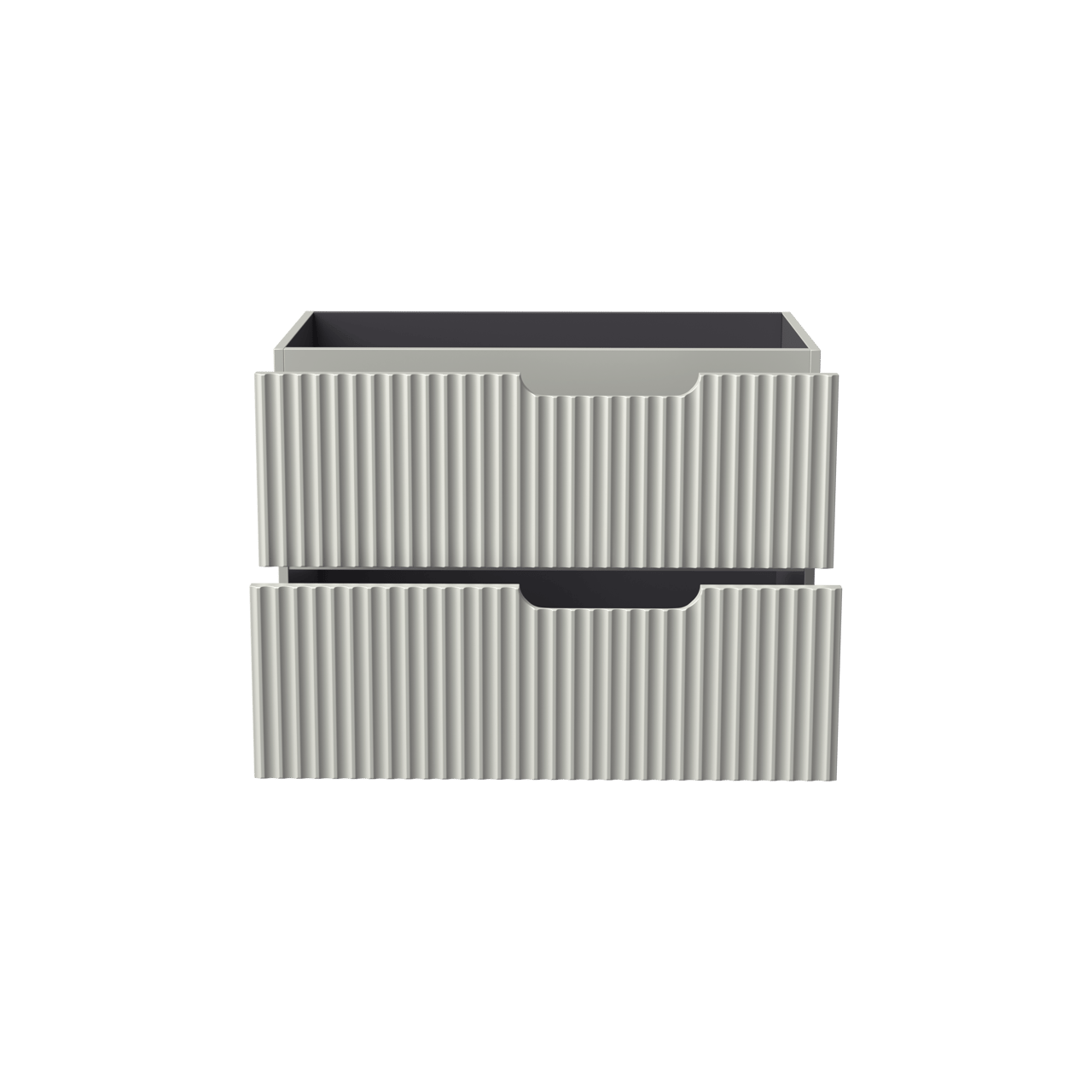 Linie Ribbo zwevende wastafelonderkast 80 x 46 cm greige 2 lades