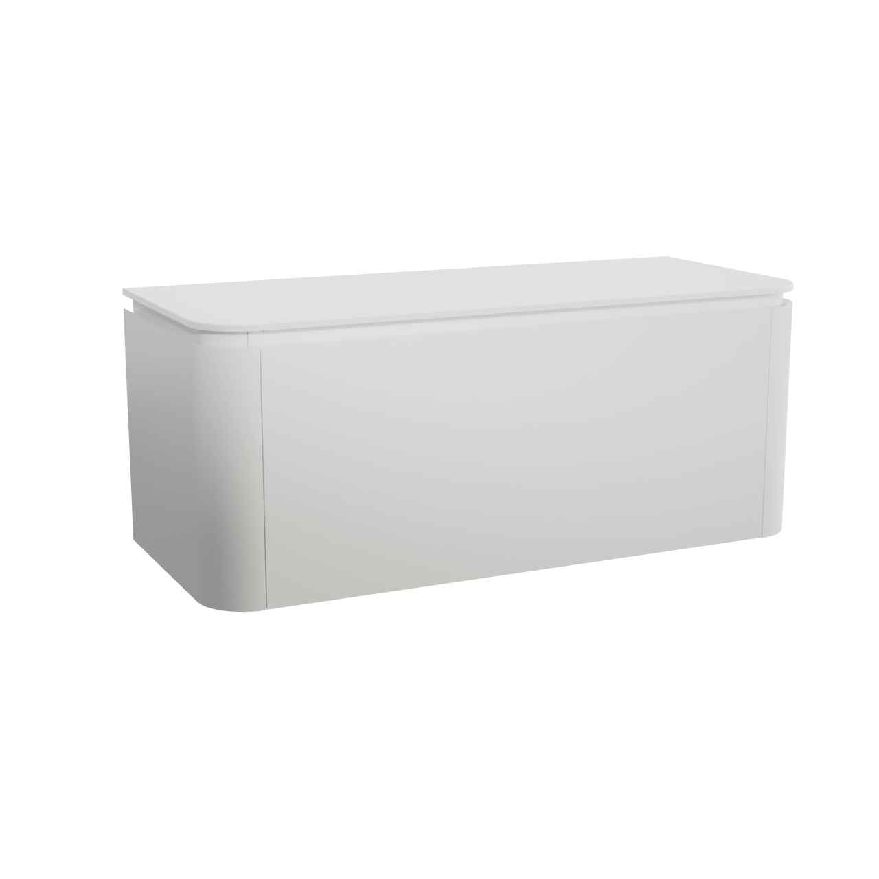 Balmani Moon meuble salle de bains suspendu 130 x 55 cm blanc mat avec Moon tablette simple ou double en solid surface blanc mat