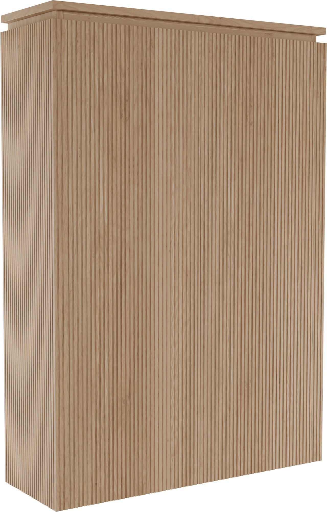 Balmani Eclips Ribs hängender Hochschrank Eiche natur 90 x 32 x 130 cm, Vert. Sym. Rippe