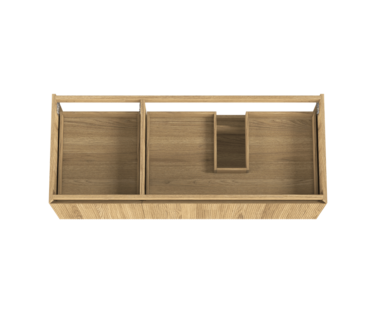 Balmani Fila meuble sous-vasque suspendu 135 x 55 cm asymétrique à droite plaqué chêne naturel 4 tiroirs