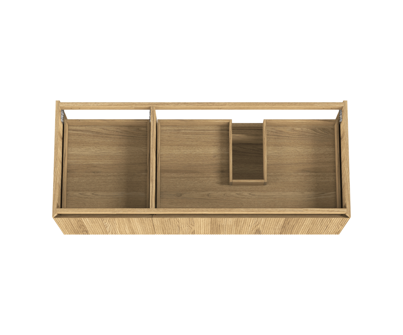 Balmani Fila meuble sous-vasque suspendu 135 x 55 cm asymétrique à droite plaqué chêne naturel 4 tiroirs