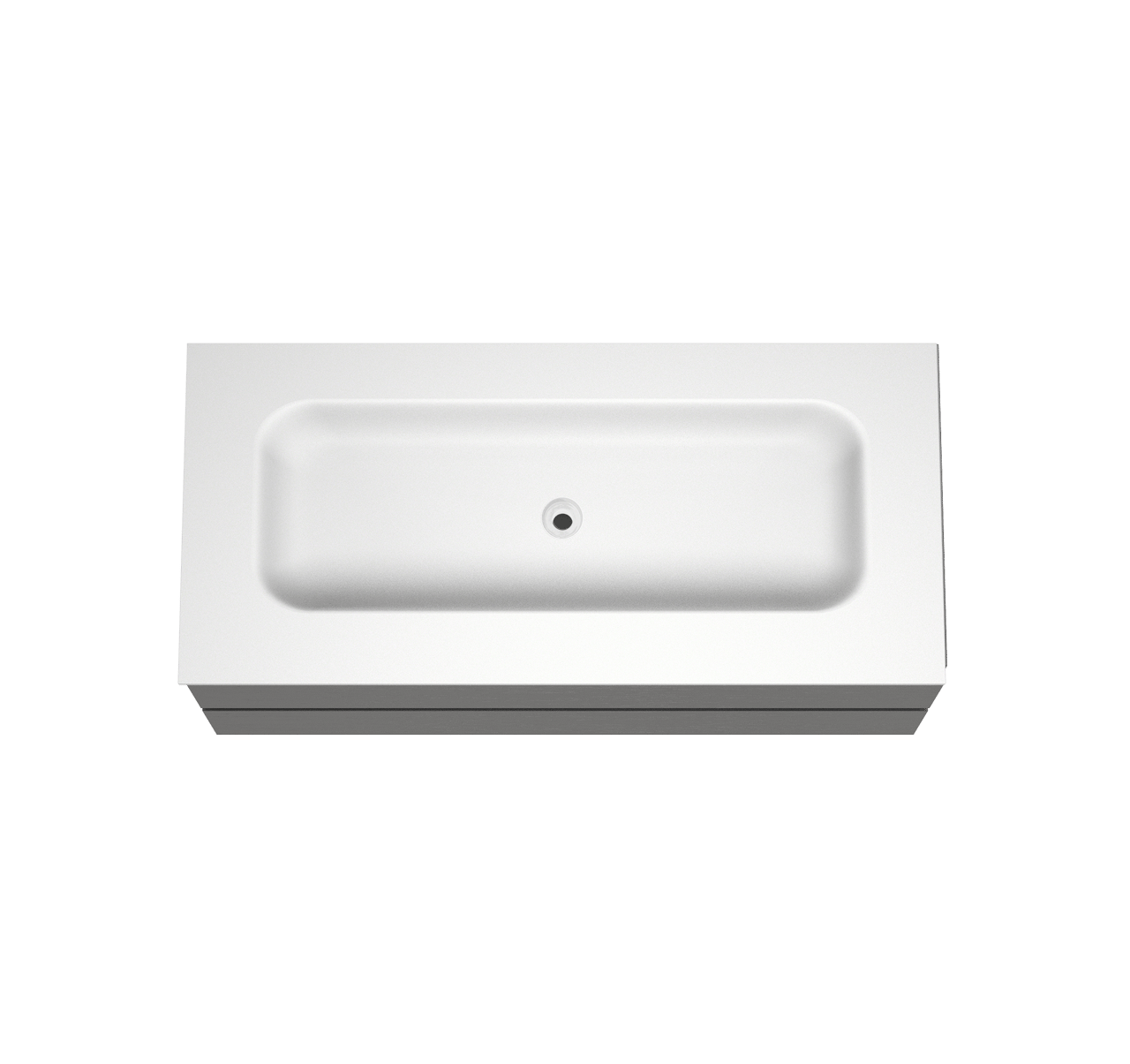 Balmani Lucida meuble salle de bains suspendu 120 x 55 cm chêne noir avec Tablo Arcato plan simple pour 2 trous de robinet en solid surface blanc mat