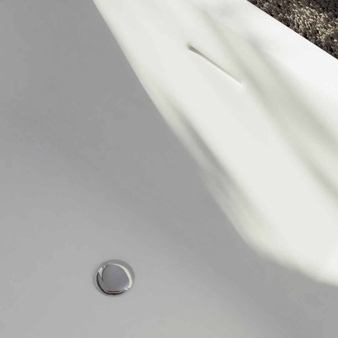 Luca Varess Idol baignoire d'angle gauche ou droite double 150 x 150 cm acrylique Blanc Brillant