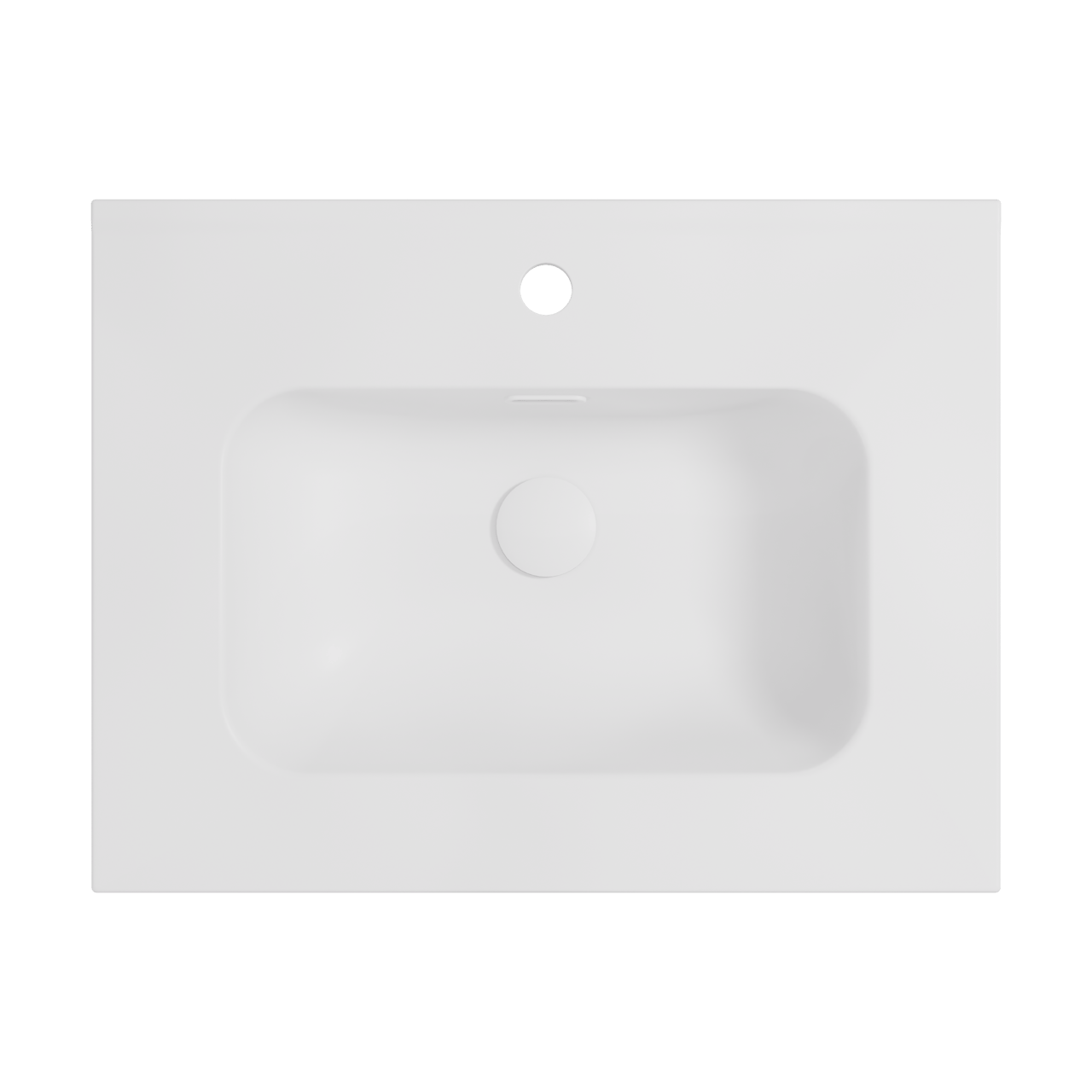 Balmani Nostra enkele wastafel porselein mat wit 60 x 46 cm