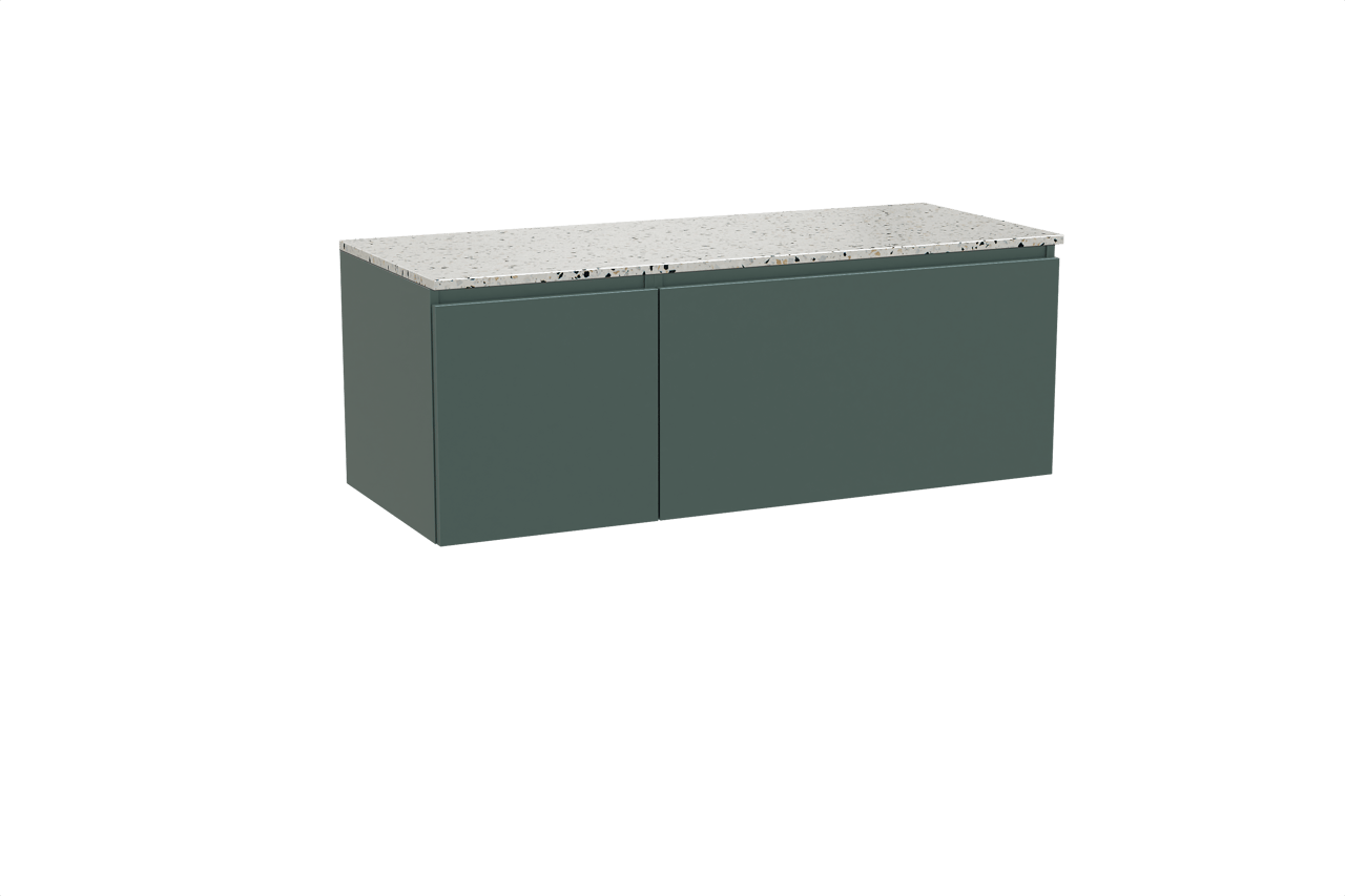 Balmani Sfera Badmöbel Set mit Stretto Waschtischplatte für Aufsatzwaschbecken