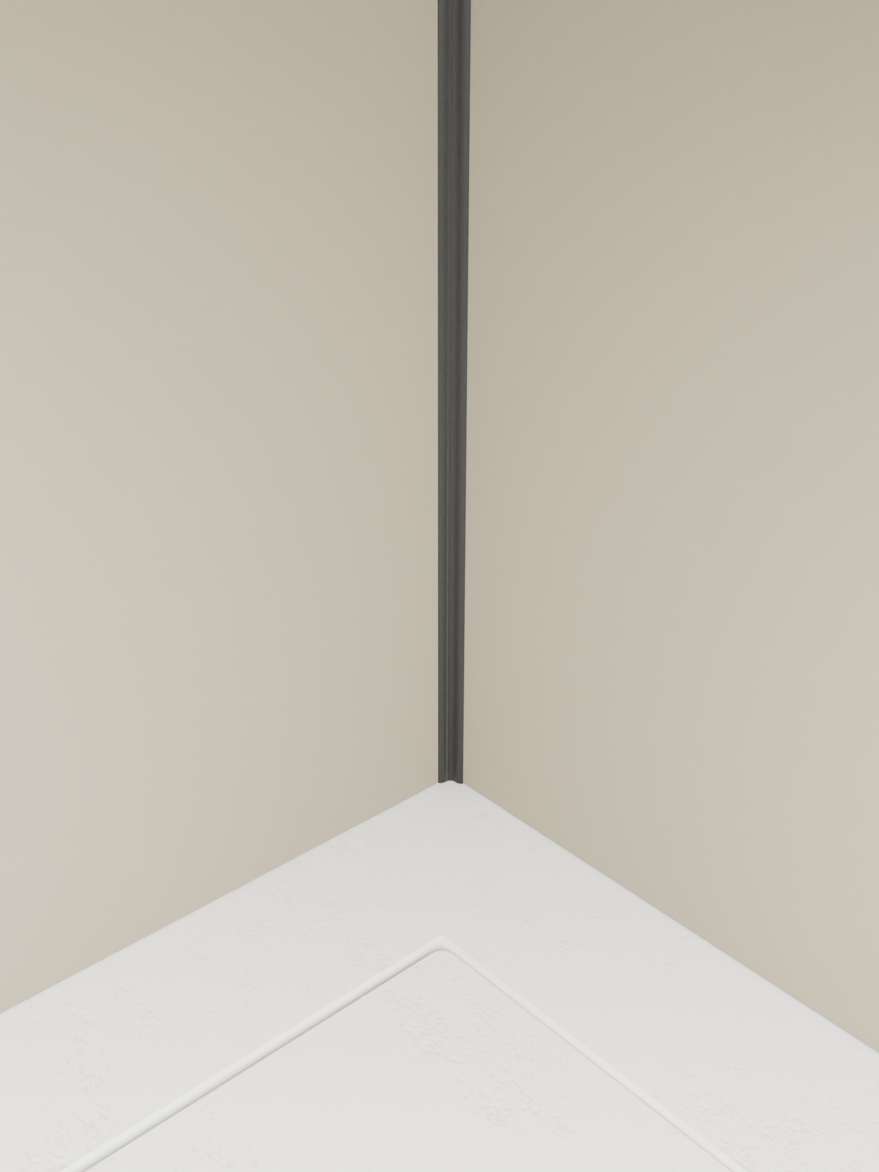 Luca Varess Artdeco Duschrückwand: 90 x 244 cm, Alu-Komposit, Beige matt