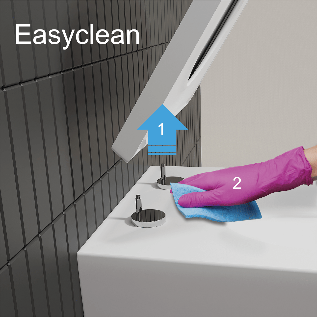 Luca Varess Spirello hangtoilet mat zwart randloos