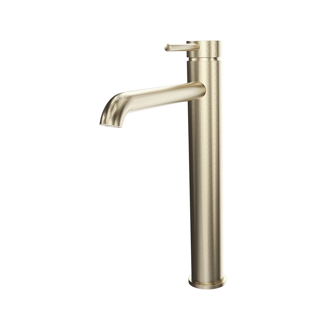 Blaufoss Round Waschbecken Armatur: Erhöht, Brushed Champagne Gold