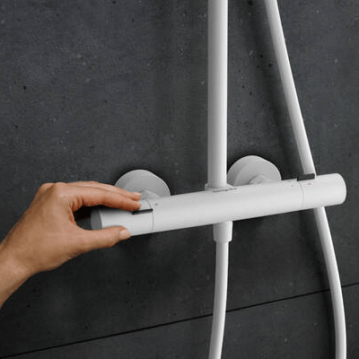 Hansgrohe Pulsify S260 Puro thermostatische kraan regendoucheset mat wit