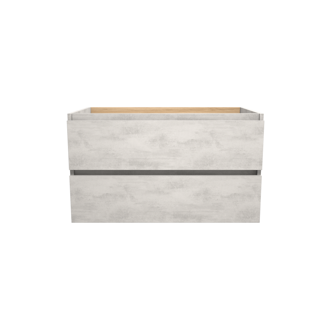 Balmani Lucida hängender Bad-Unterschrank 90 x 55 cm Beton silbergrau 2 Schubladen