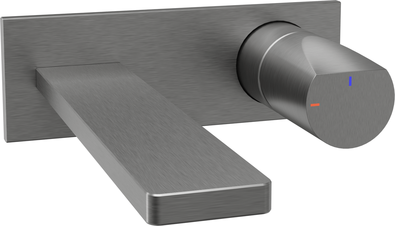 Blaufoss Eris EcoStart robinet de lavabo encastré Brushed Gunmetal incl élément intégré