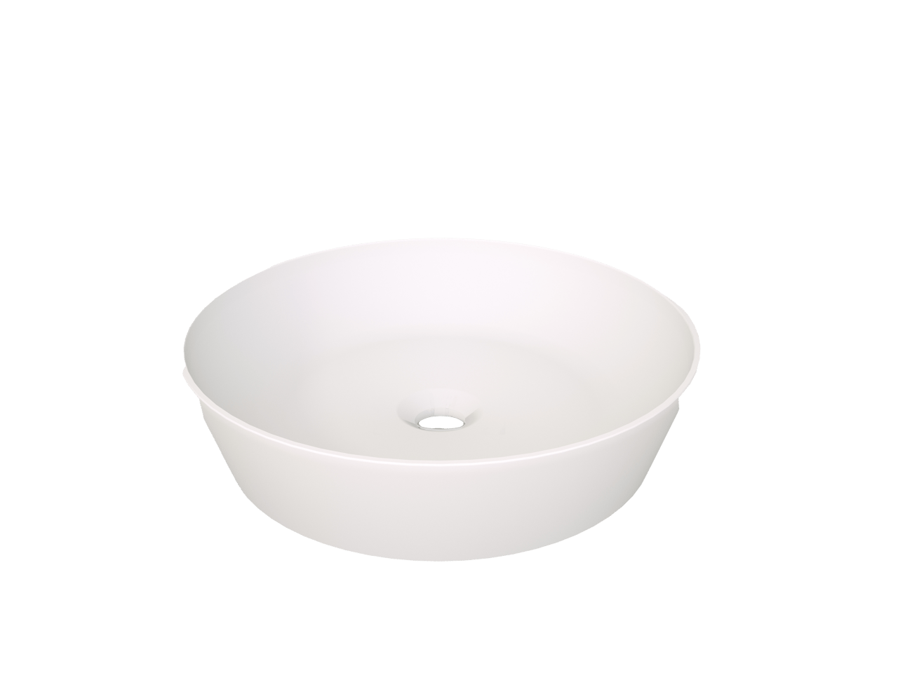 Balmani Still waskom matte Solid Surface rond Ø 38 cm