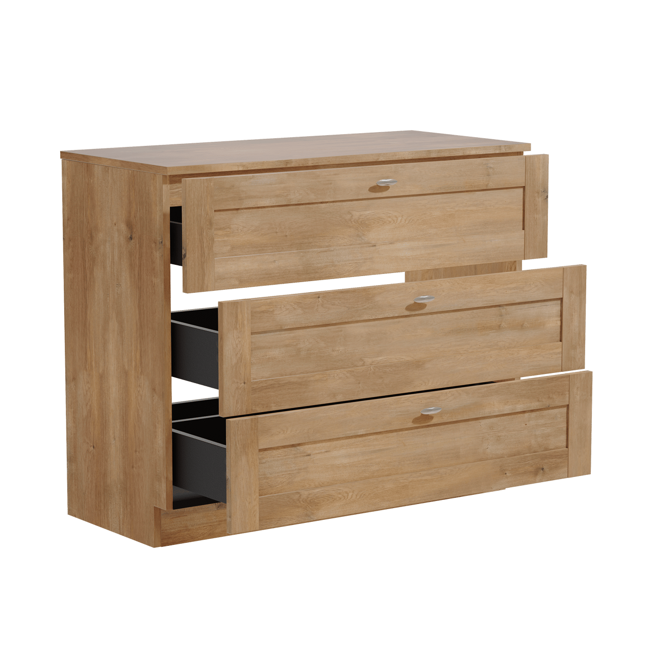 Linie Classo freistehendes Möbelstück Set: 100 x 46 cm, Naturbelassene Eiche, mit Lado Einzel- oder Doppel Waschtischplatte, Melamin Naturbelassene Eiche