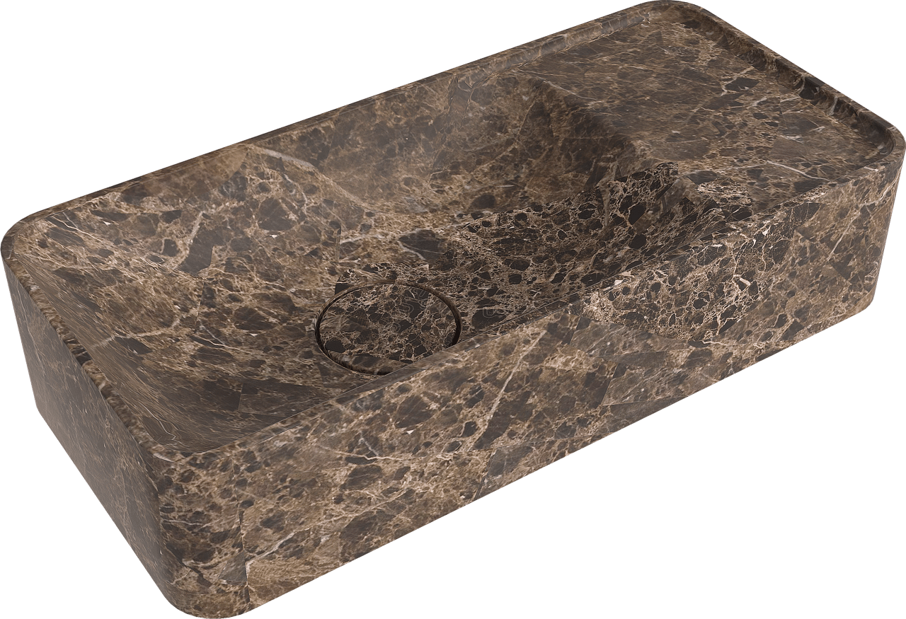 Balmani Fara handenwasser 42 x 22 cm Dark Emperador Marmer