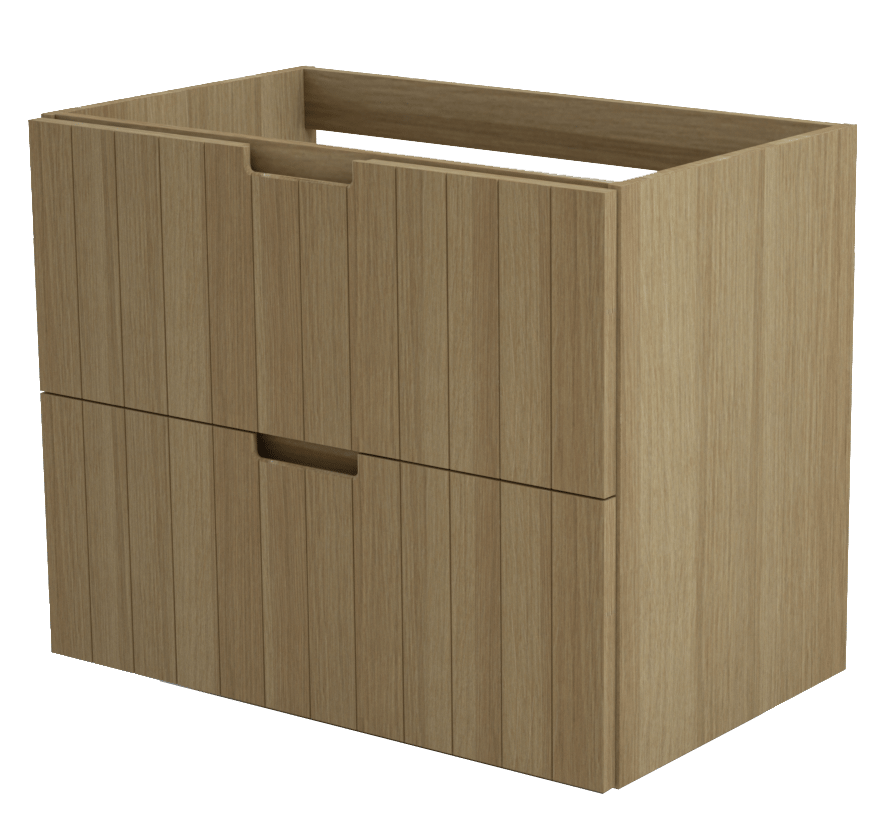 Balmani Adagio meuble sous-lavabo a poser 90 x 55 cm chêne vieilli 2 tiroirs