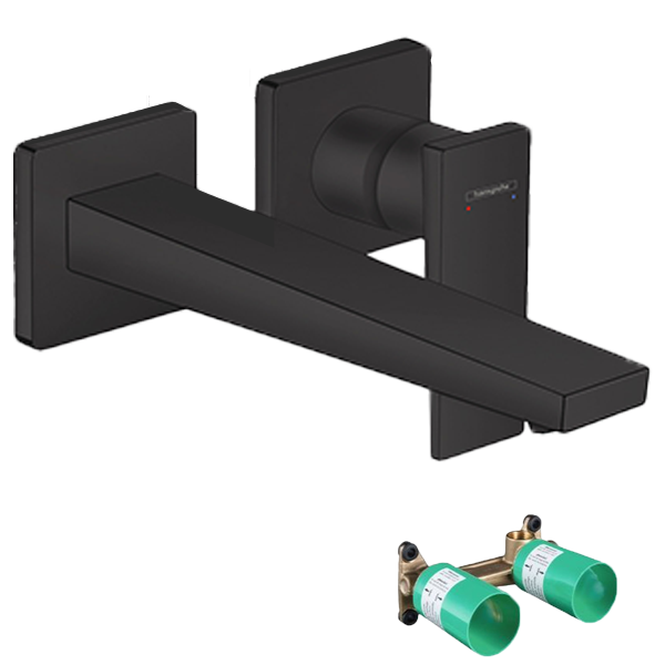 Hansgrohe Metropol robinet de lavabo à encastrer Noir Mat incl élément intégré