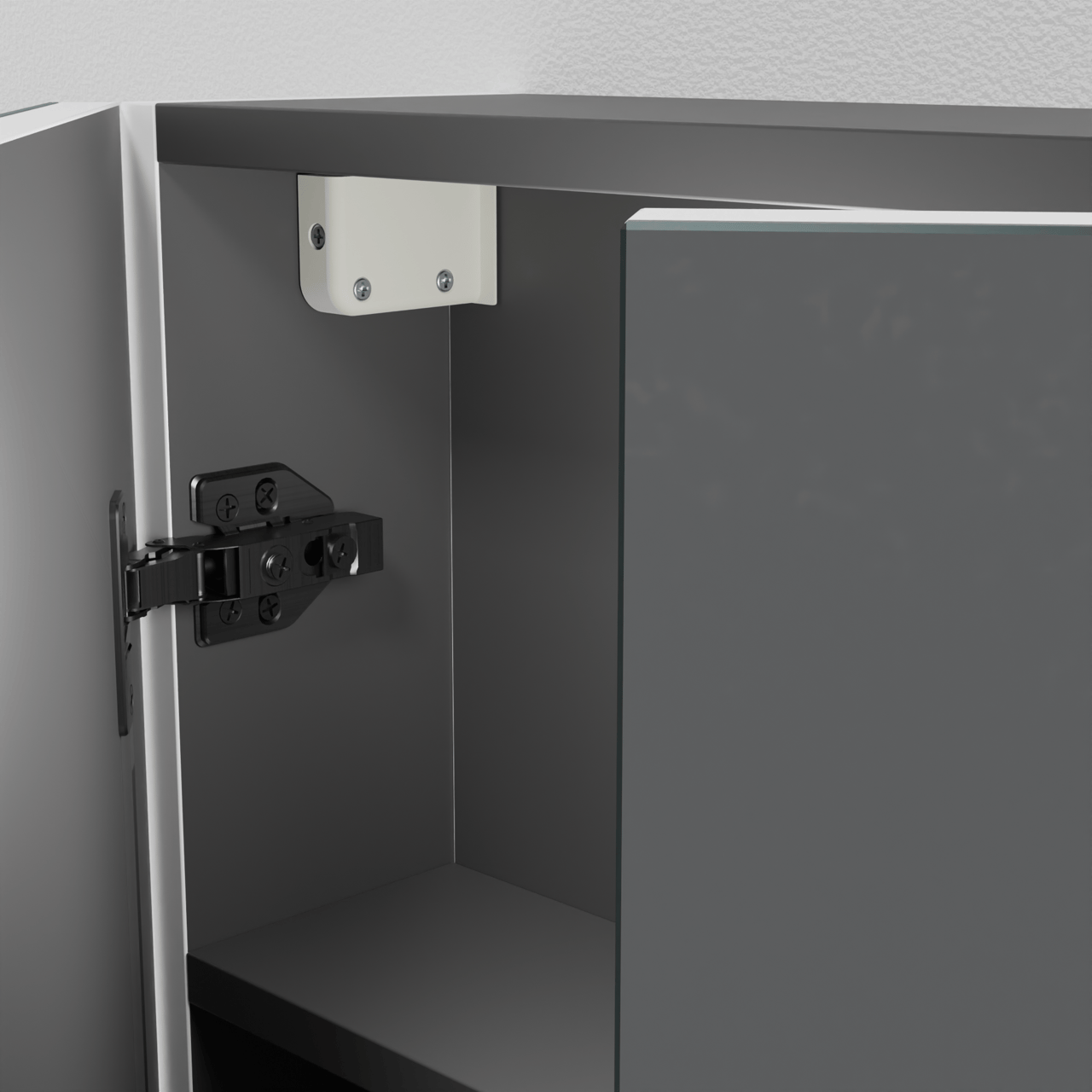 Linie Montro armoire de toilette 60 x 75 cm blanc mat