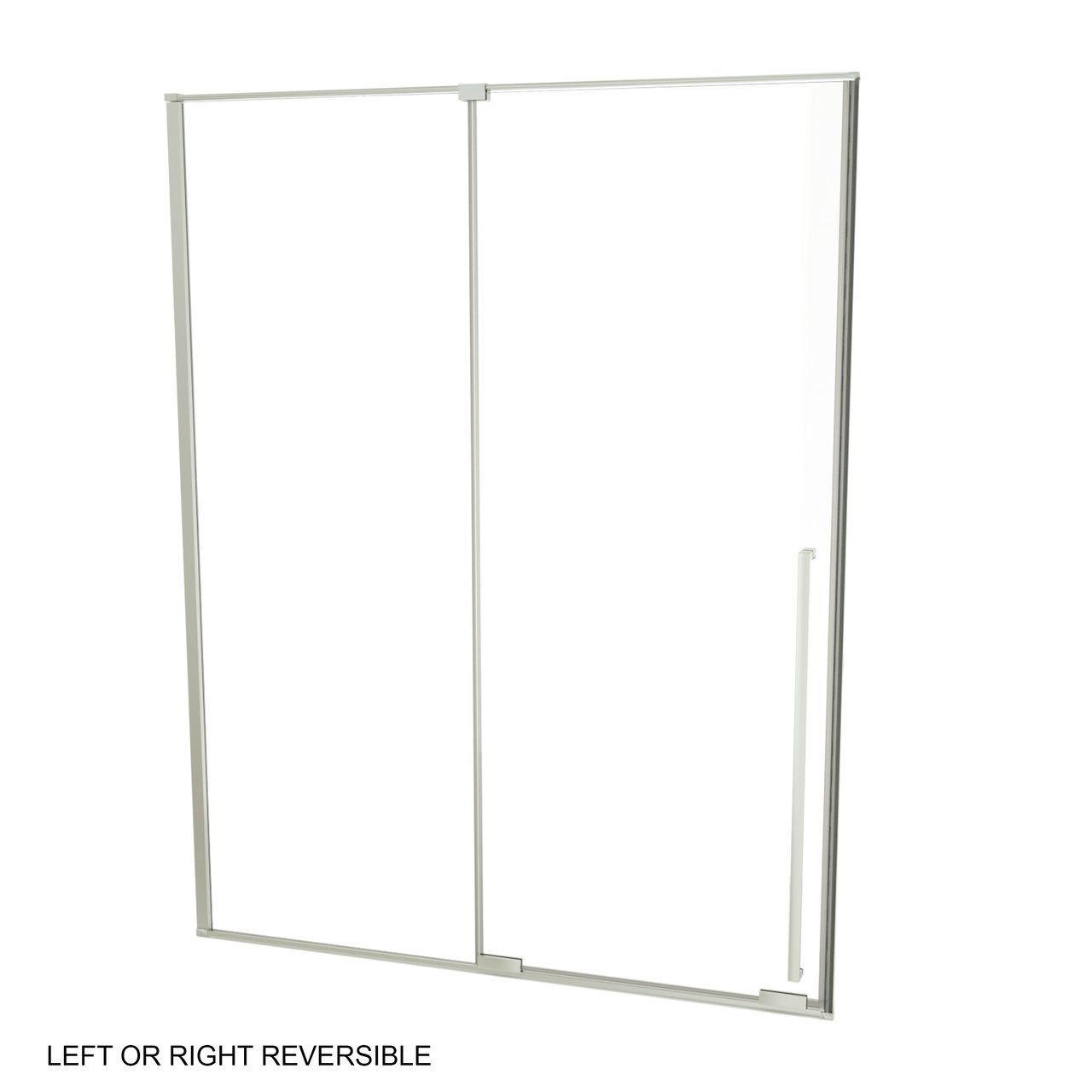 Luca Varess Stilus paroi de douche avec porte coulissante et paroi latérale fixe 160 x 90 cm verre transparent profil chrome brillant - porte + matériel