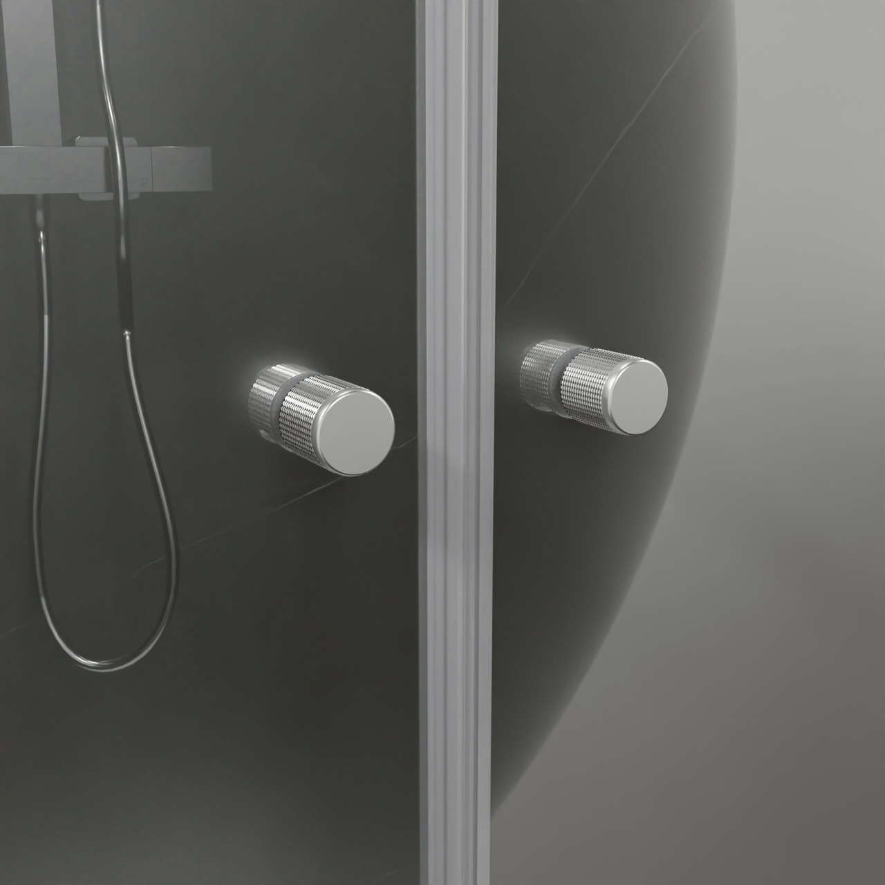 Luca Varess Kuresa Dusche Pendeltür, 90 x 200 cm, Klarglas, Chrom Profil, glänzend