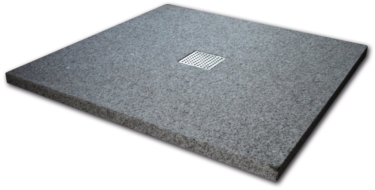 Balmani Prado douchebak 90 x 90 cm graniet zwart graniet