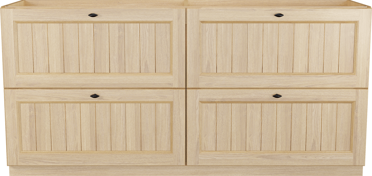 Balmani Lemon meuble sous-vasque a poser 180 x 55 cm Plaqué chêne naturel 4 tiroirs