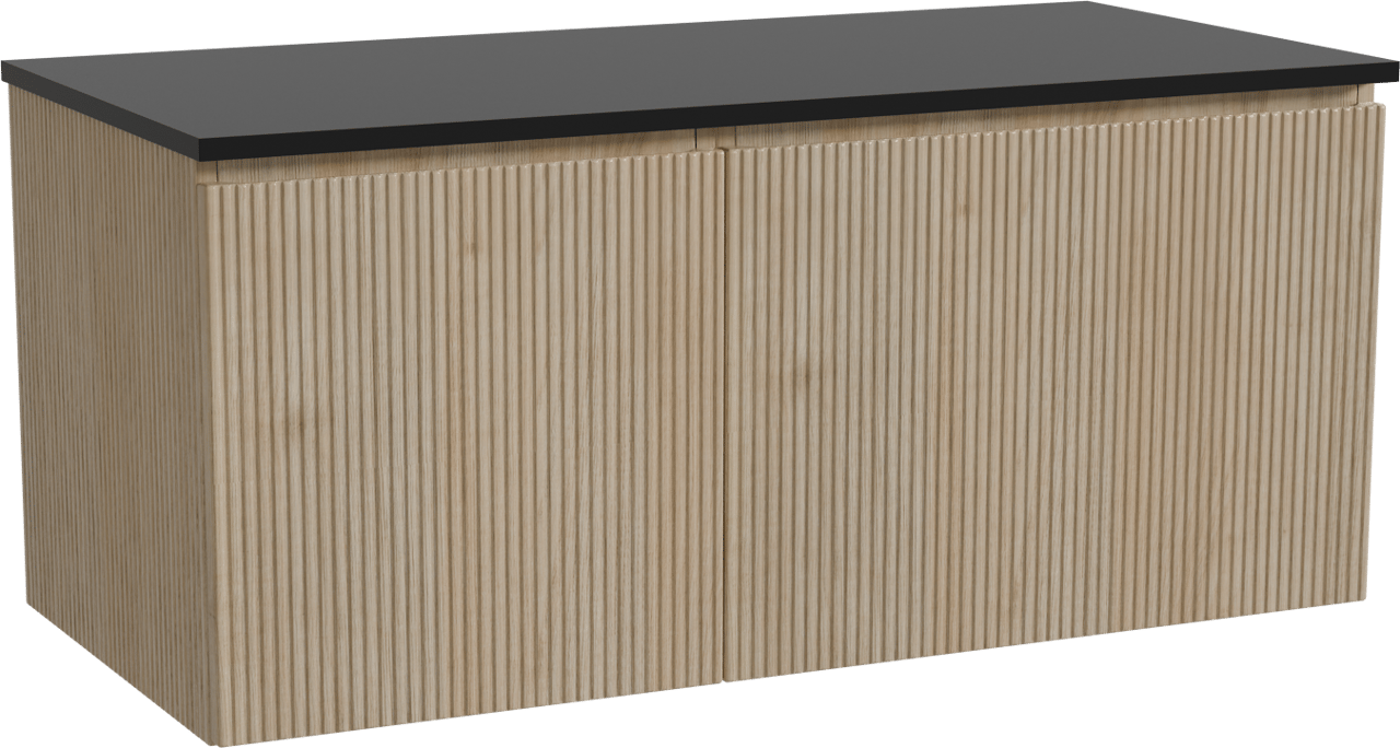 Storke Ribs Badmöbel mit Panton Waschtischplatte für Aufsatzwaschbecken