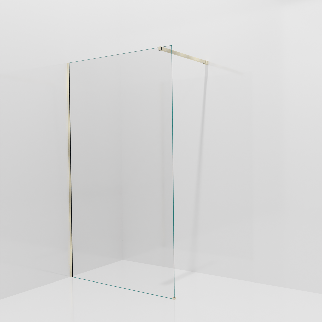 Balmani Modular douche à l'italienne: 120 x 200 cm, Verre extra transparent, avec coating, Profil Brushed Champagne Gold