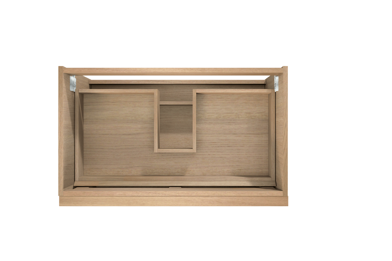 Balmani Forma zwevende wastafelonderkast 90 x 55 cm naturel eiken 2 lades vert. sym. groef