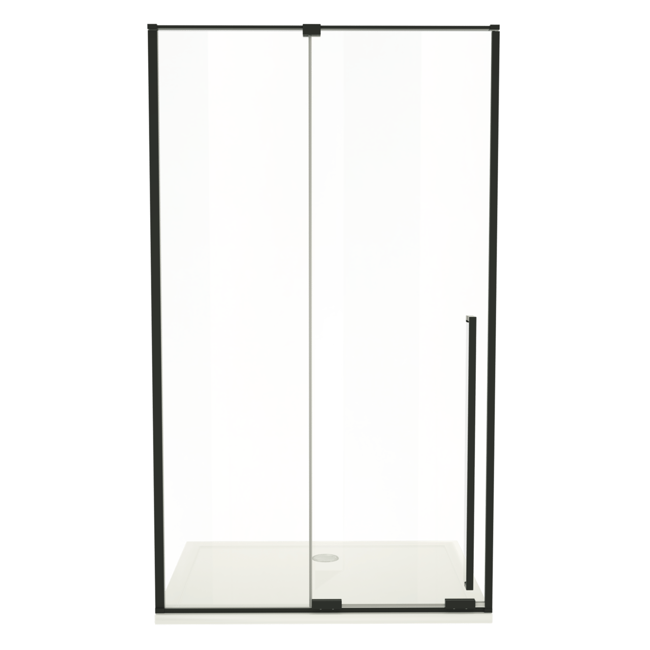 Luca Varess Stilus douche schuifdeur 120 x 200 cm helder glas mat zwart profiel