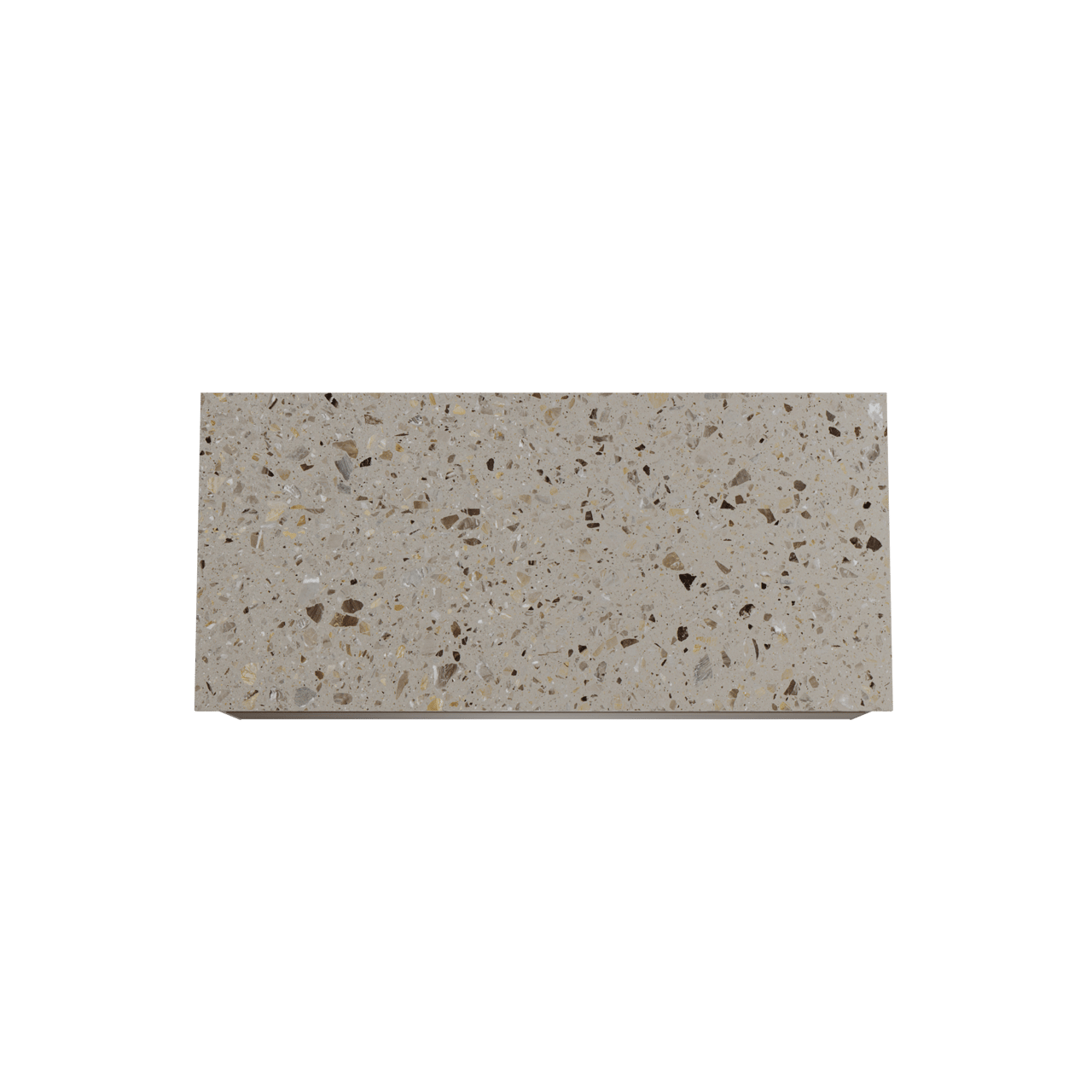 Balmani Mitra meuble salle de bains suspendu 120 x 55 cm noyer américain avec Stretto tablette simple ou double en terrazzo greige terrazzo