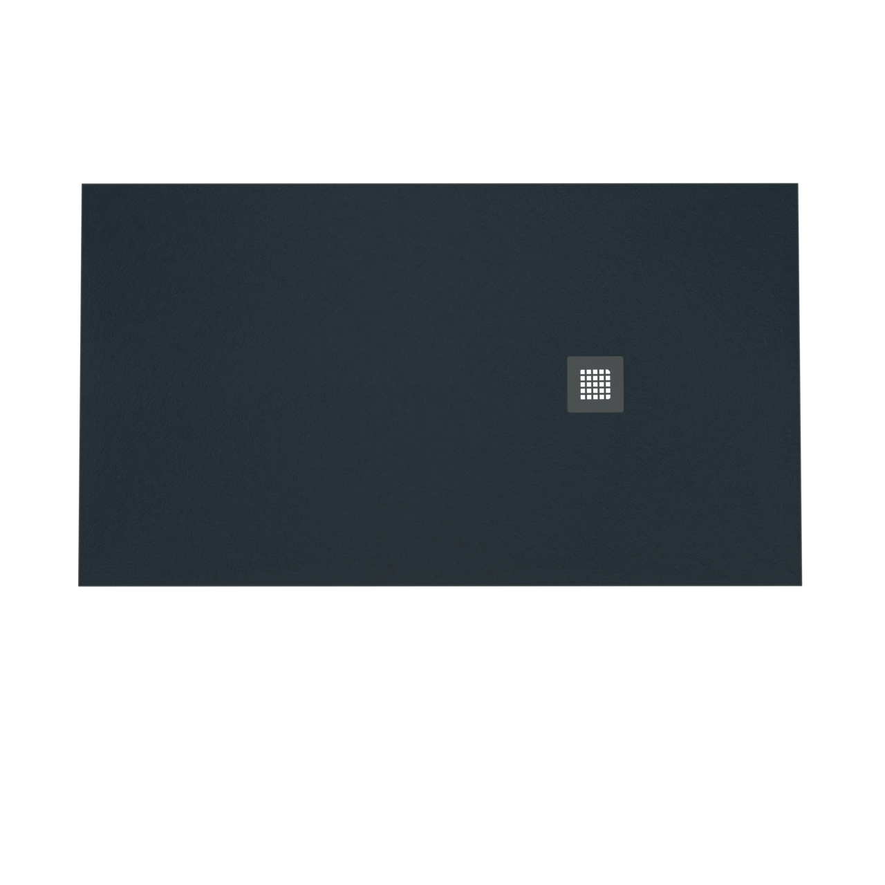 Balmani Vega douchebak 160 x 90 cm composietmarmer grafietgrijs leisteenstructuur