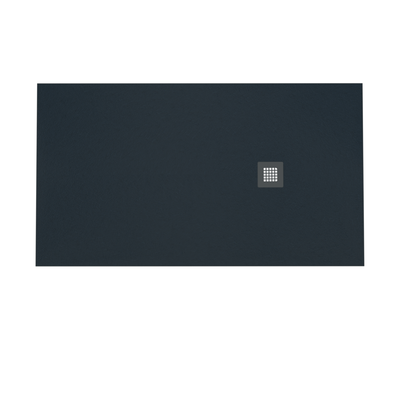 Balmani Vega douchebak 160 x 90 cm composietmarmer grafietgrijs leisteenstructuur