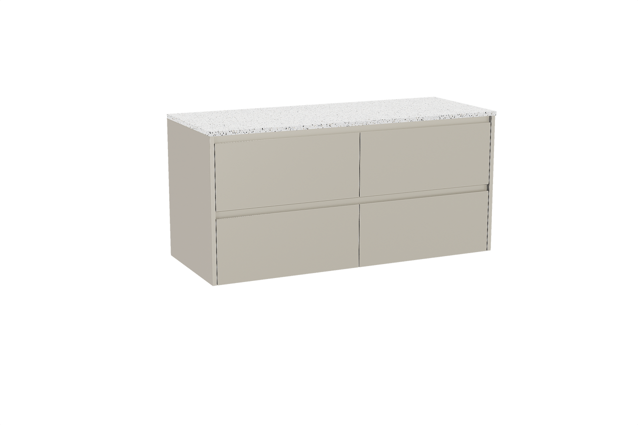 Storke Seda meuble salle de bains avec tablette pour vasques Tavola