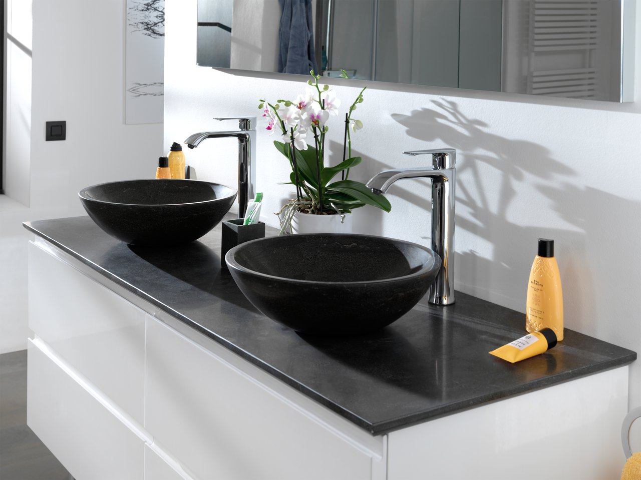 Blaufoss Hercule verhoogde wastafelkraan chroom