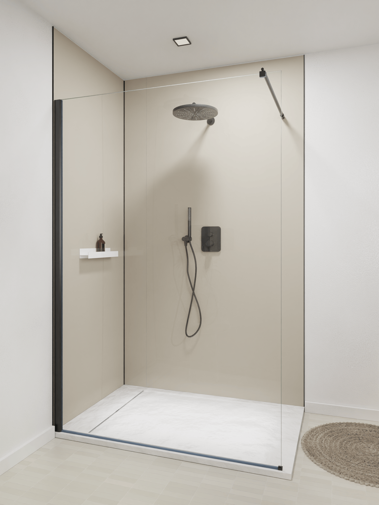 Luca Varess Artdeco douchewandbekleding 90 x 244 cm alu-composiet beige mat