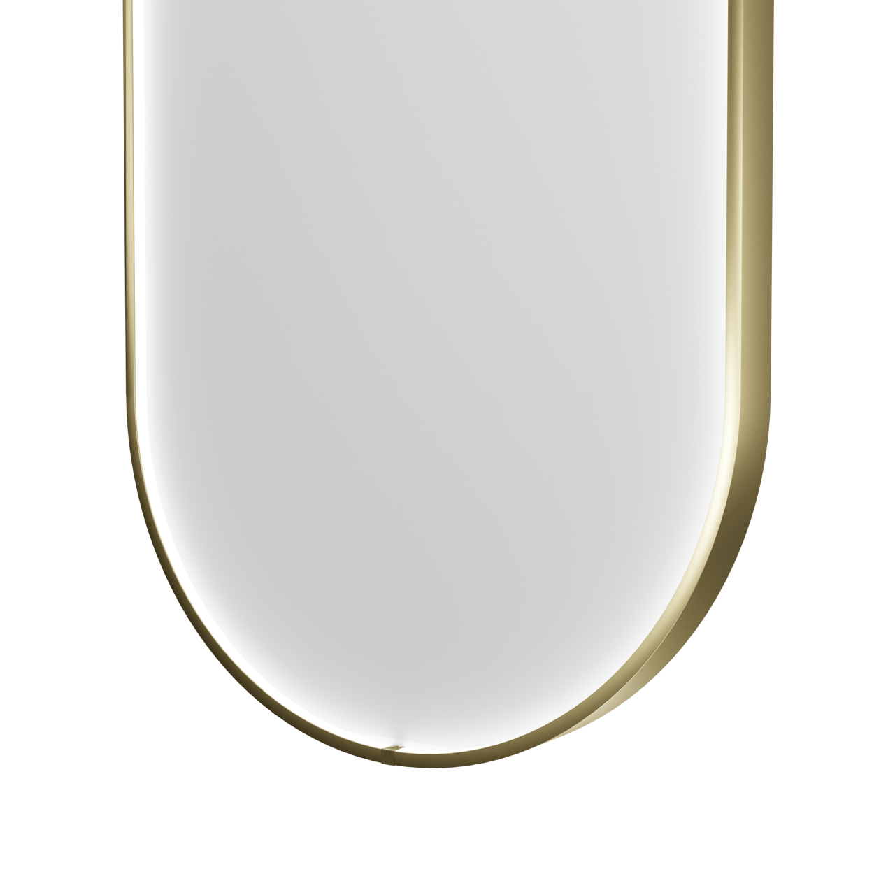 Balmani Secret miroir ovale Brushed Champagne Gold lumineux et anti-buée 45 x 120 cm