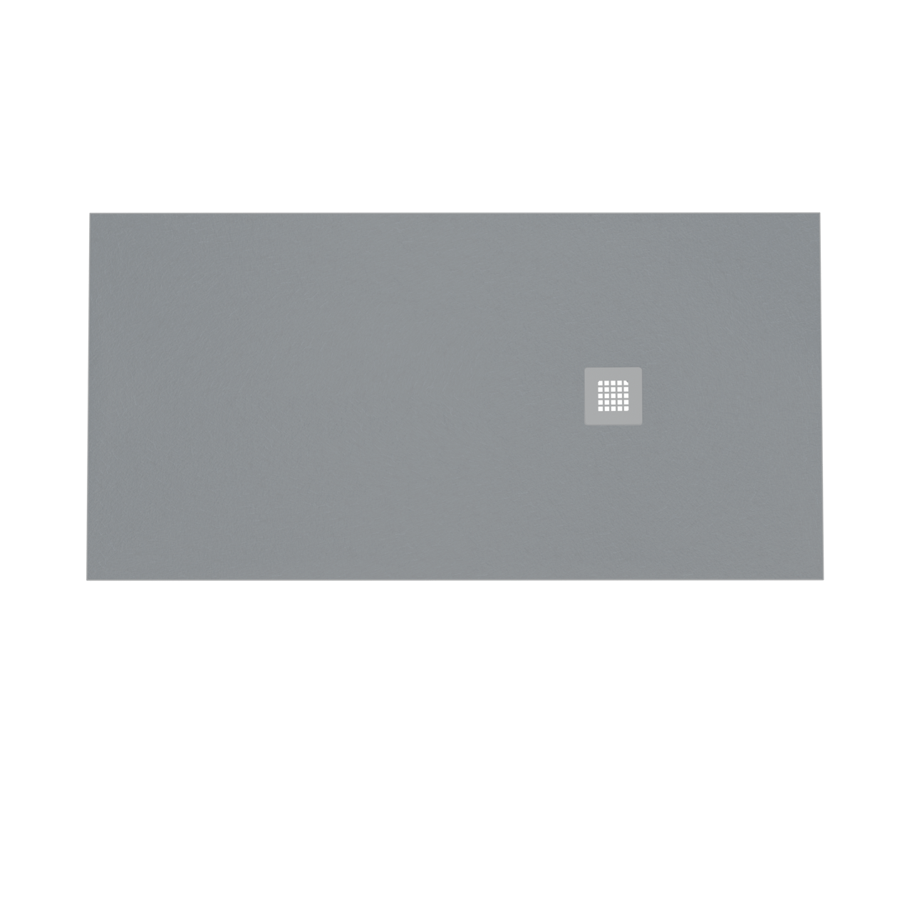 Balmani Vega douchebak 160 x 80 cm composietmarmer donkergrijs leisteenstructuur