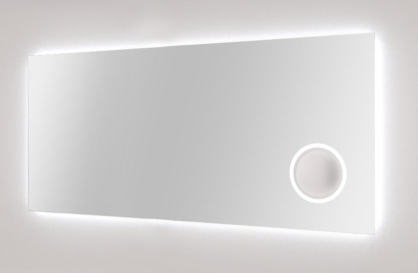 Balmani Giro rechthoekig badkamerspiegel 150 x 70 cm met spiegelverlichting en anti-damp