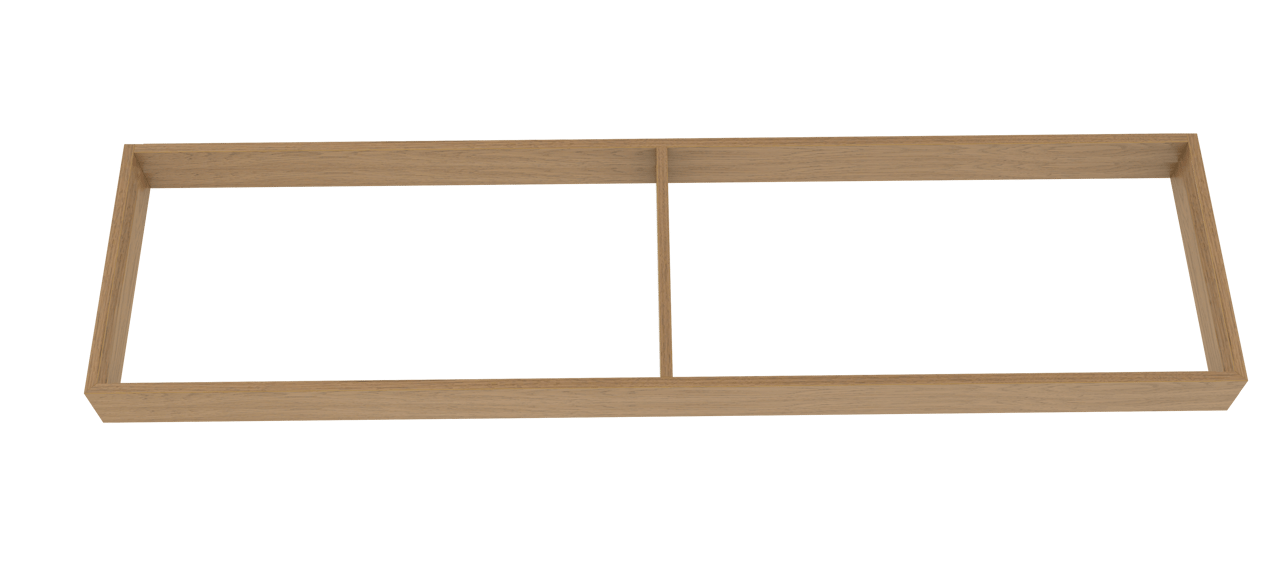 Balmani Legno Sockel für Bad-Unterschrank, Eiche verwittert, 180 x 52,5 cm