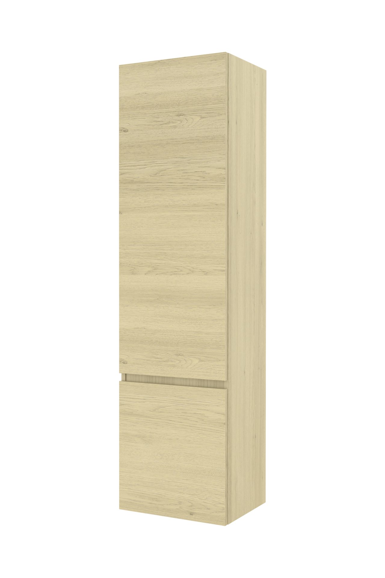 Balmani Cubo/Lucida zwevende badkamerkast links verweerd eiken 45 x 35 x 169 cm