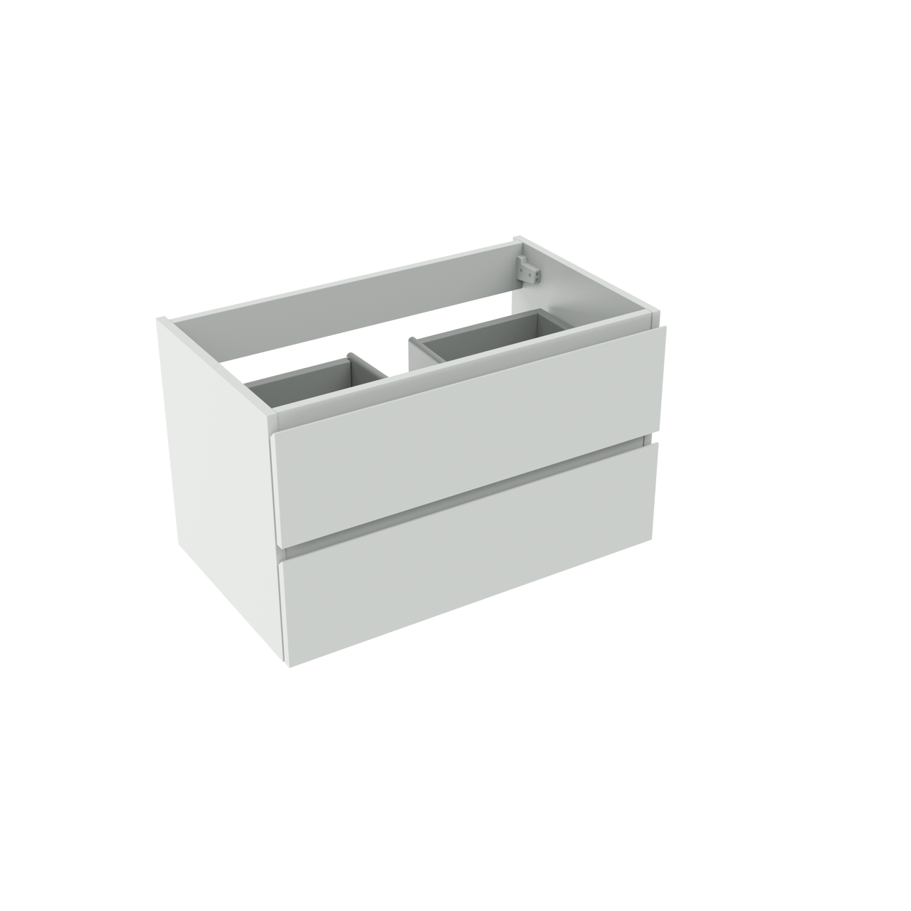 Storke Delta zwevende wastafelonderkast 80 x 48 cm mat wit 2 lades