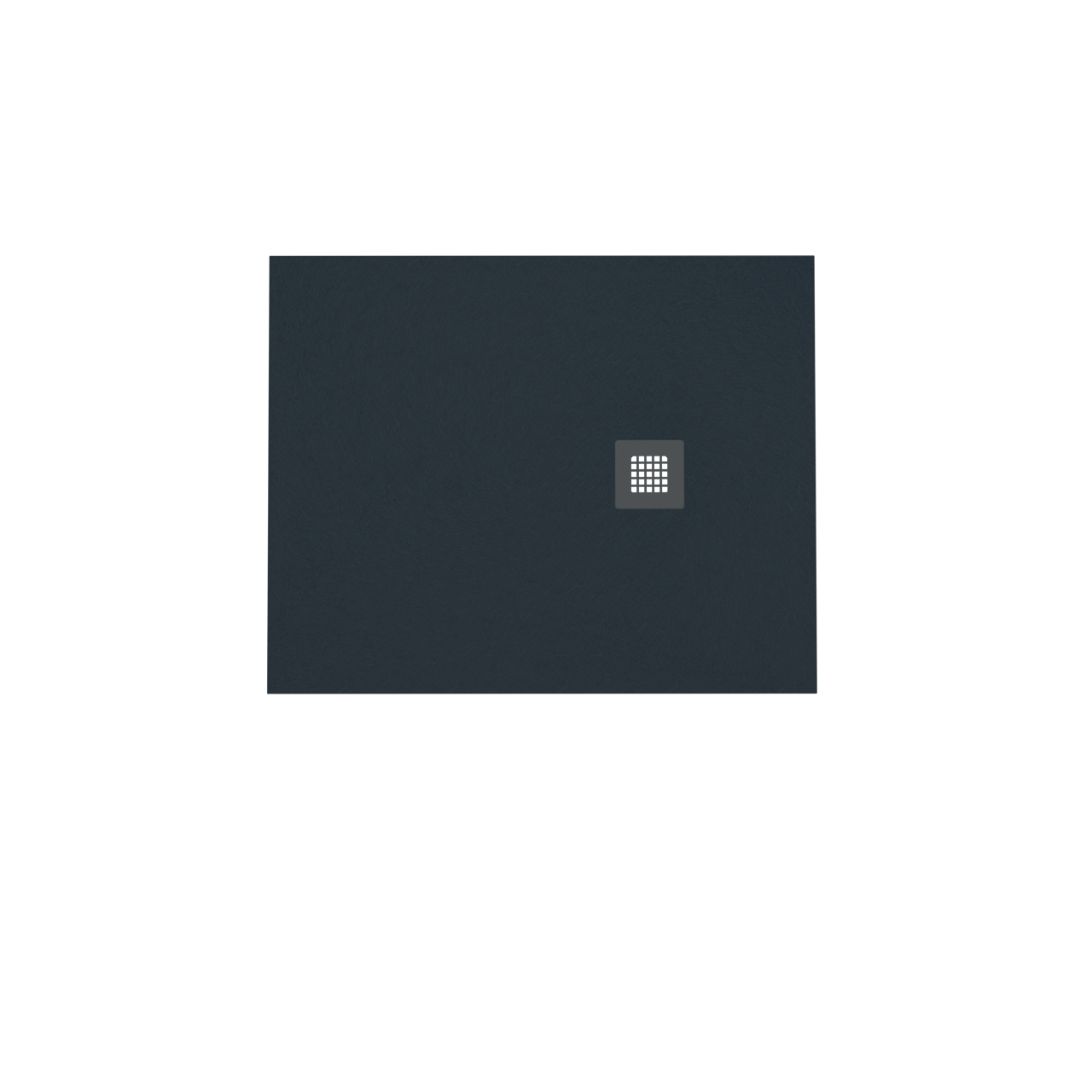 Balmani Vega douchebak 90 x 80 cm composietmarmer grafietgrijs leisteenstructuur