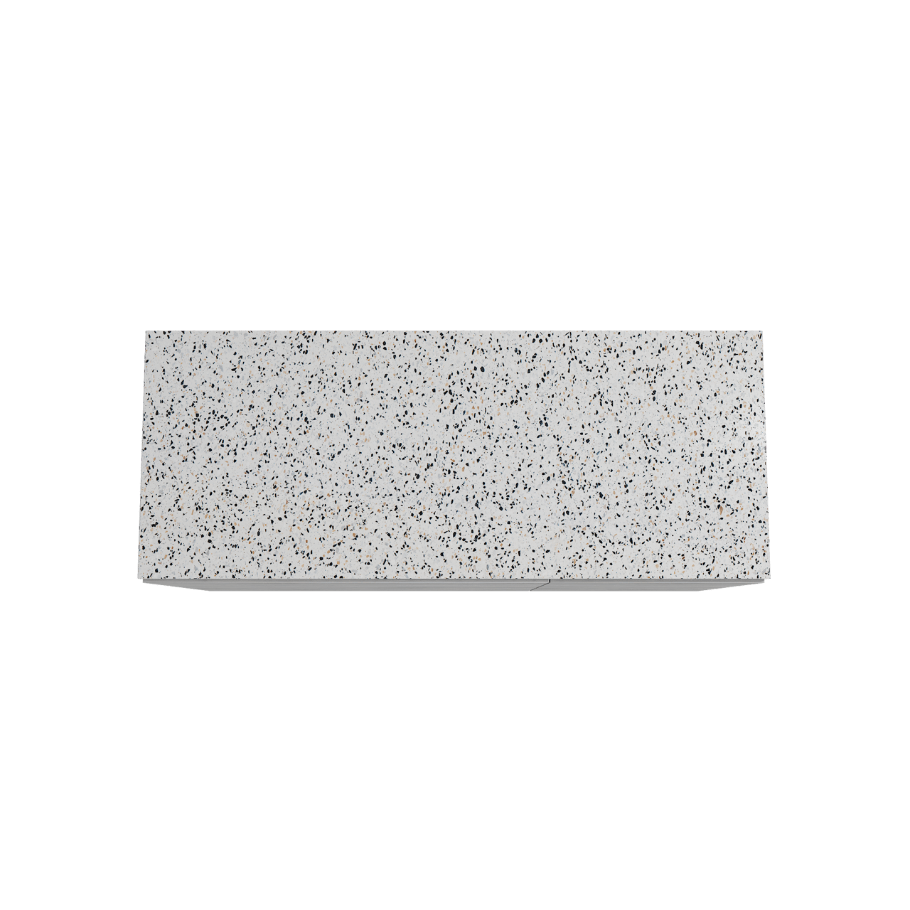 Storke Edge meuble salle de bains à poser 130 x 52 cm béton gris foncé avec Tavola tablette simple ou double en blanc/noir mat terrazzo