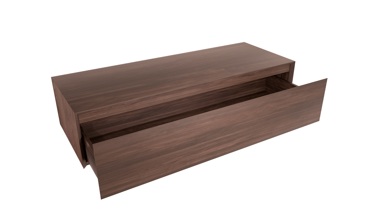 Balmani Mitra Elements meuble sous-lavabo suspendu 135 x 50 cm noyer Américain 1 tiroir